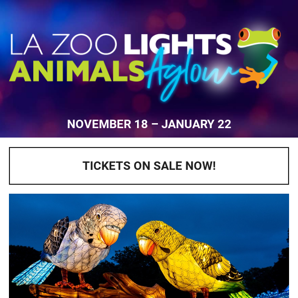 L.A. Zoo Lights tix on sale NOW! ✨