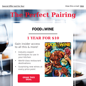 Special Offer from FOOD & WINE