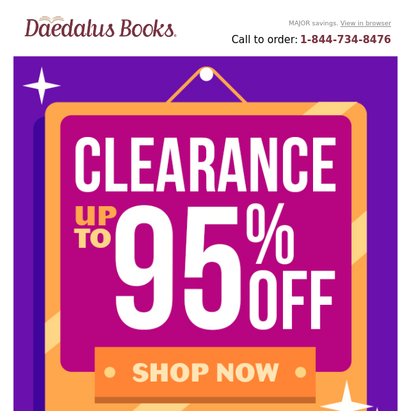 Up to 95% Off! Save on Clearance