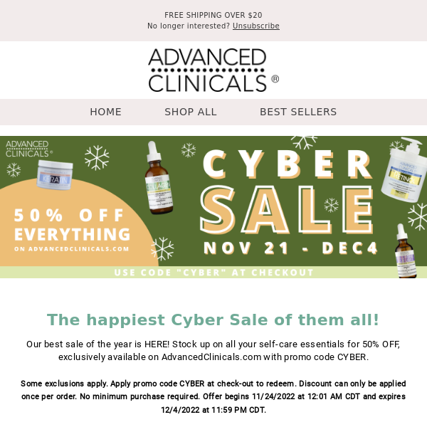 Our Cyber Sale is ON