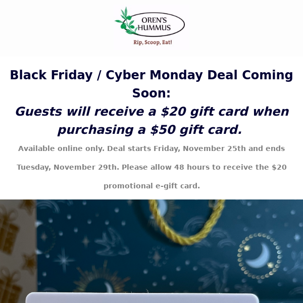 Black Friday & Cyber Monday Deals Coming Soon!