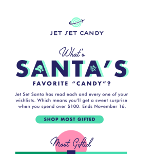 What’s Santa’s favorite “candy”?