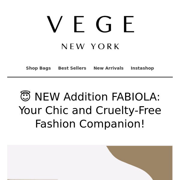 😇 NEW Addition FABIOLA: Your Chic and Cruelty-Free Fashion Companion!
