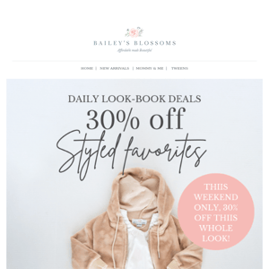 30% off a FULL look?!