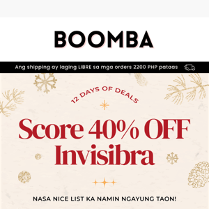 📣DAY 6 DEAL: How about 40% OFF Invisibra?