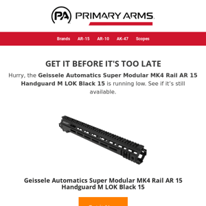 🔥 Running low on Geissele Automatics Super Modular MK4 Rail AR 15 Handguard M LOK Black 15! 🔥