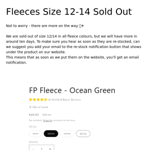 New fleece news