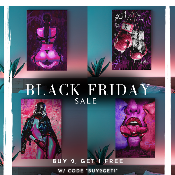 ⚫️ BF Deals: Buy 2 Canvases, Get 1 Free ⚫️