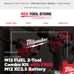 Save $119 - Milwaukee High Output Battery Bundle