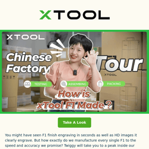🚶‍♂️Explore xTool F1 Factory with Us! Plus Limited Deals Inside >