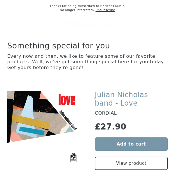 ONLY 100 COPIES! Julian Nicholas band - Love
