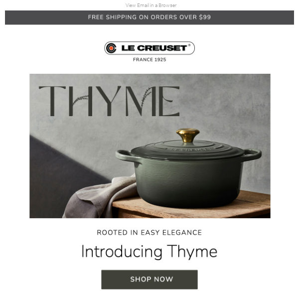 Introducing Our Latest Addition: Thyme, an Elegant New Color
