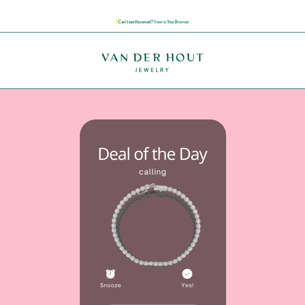 Deal of the Day: 14K Gold Diamond Eternity Bracelet 🎁
