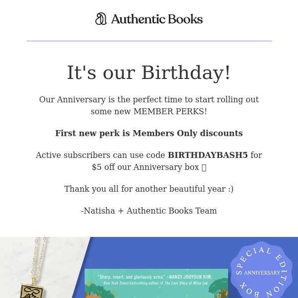 🥳 Authentic Books Here! Anniversary Special Edition Box (we're 2!)