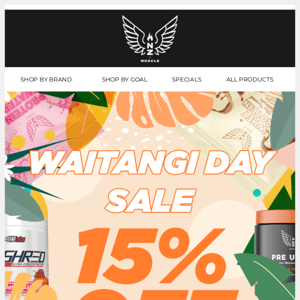 Waitangi Day Sale ON NOW ☀️ 15% Off Storewide 💪