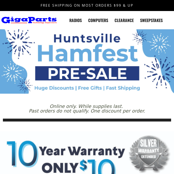  📡 Huntsville Hamfest Pre-Sale! There's still time to SAVE! 