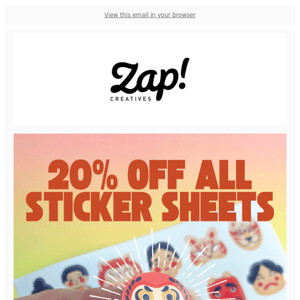 20% discount on all sticker sheets! 🎉