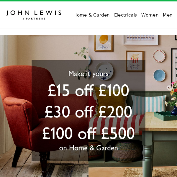 Ends tomorrow: get up to £100 off Home