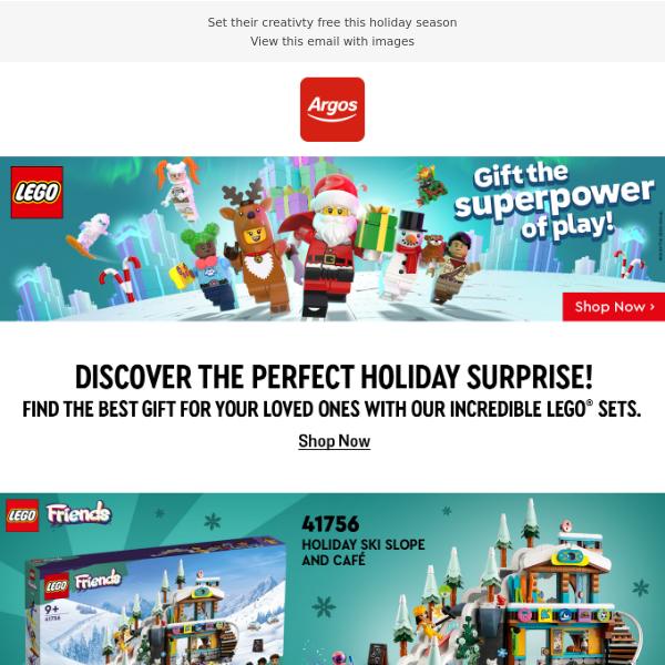 Hello Argos Home, find the perfect gift with our incredible LEGO® sets