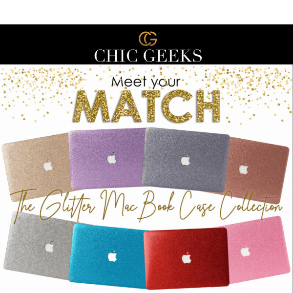 Chic Geeks Glitter iPad Case - Champagne