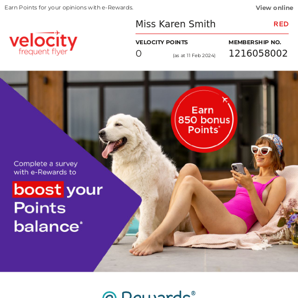 Virgin Australia, want to earn an easy 850 Points?