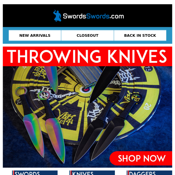 Throwing Knives - Designed To Fly!