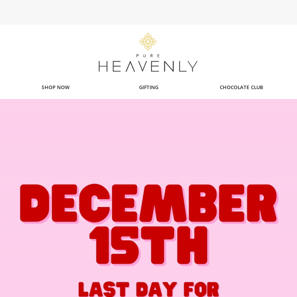 LAST ORDERS FOR CHRISTMAS DELIVERY
