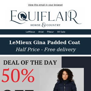 Deal of the Day - Half Price LeMieux Gina Coat