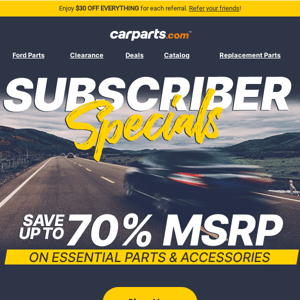 Subscriber Specials For Auto Parts Warehouse (Savings Inside!)