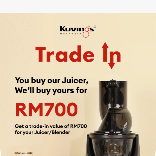 Trade-In Your Old Juicer for RM700 OFF 💪 Better Juice, Healthier You