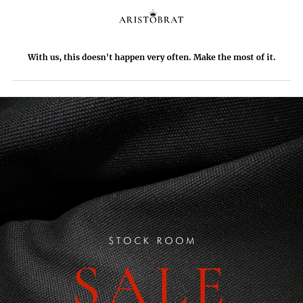 Stockroom Sale