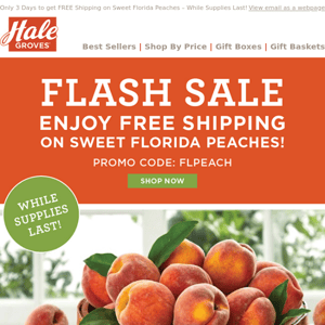 🍑 Flash Sale - Enjoy FREE Shipping on Sweet Florida Peaches! 🍑