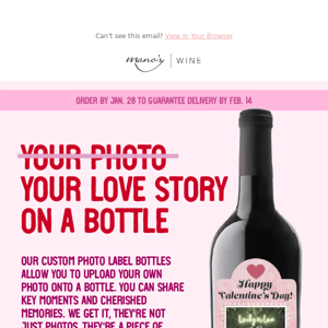 Capture a memory on a wine bottle! 💖