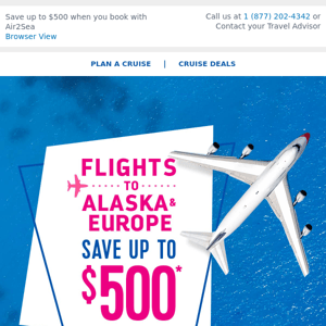 [Amazing limited time] airfare deals to Europe & Alaska