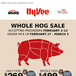 🐷 Whole Hog Sale!