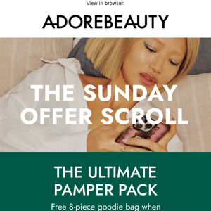 Pick up the ultimate 8-piece pamper pack*