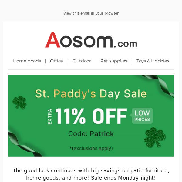 🍀 St Patrick's Day Sale 🍀 11% Off thru the weekend!