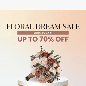 Last chance to save on your DREAM wedding flowers!