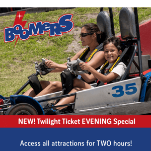 NEW! Twilight Ticket EVENING Special!