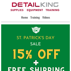 Last Chance to Save 15% at Detail King!