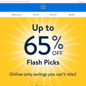 Up to 65% off Flash Picks & more 💰