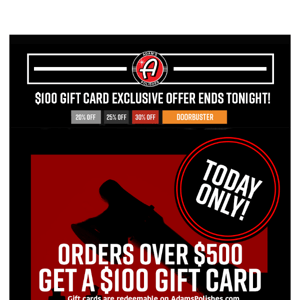 This Exclusive $100 Gift Card Offer Ends Tonight!