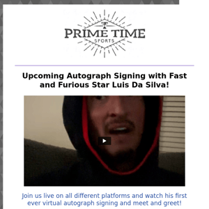 Upcoming Fast and Furious Signing!