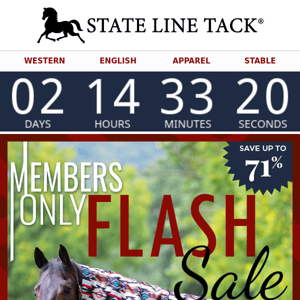 Member's Only Flash Sale—Save up to 71%!