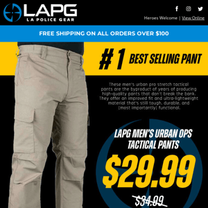$29.99 for our best selling LAPG pants