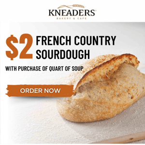 Quart of Soup + $2 Bread