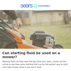 mower not starting? here's how starting fluid could help.