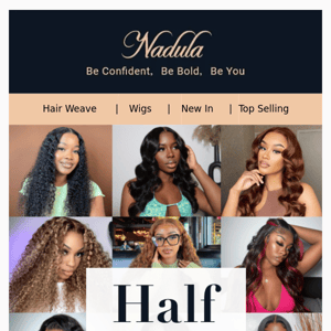 Happy Tuesday sis!VIP exclusive offer is on,50% for all wigs!