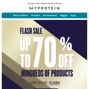 Flash sale ⚡ Up to 70% OFF hundreds of products