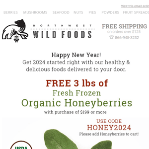 FREE Organic Honeyberries with purchase 🐝